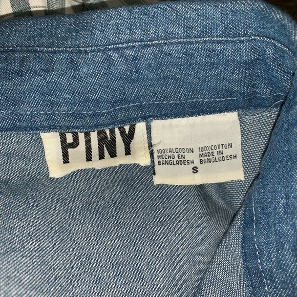 PTNY women Top size s floral Blue Denim - Picture 7 of 8